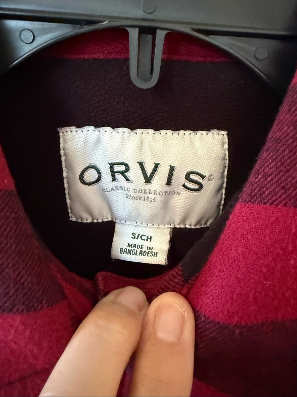Orvis Red and Black Buffalo Plaid Shirt Jacket - Picture 2 of 6